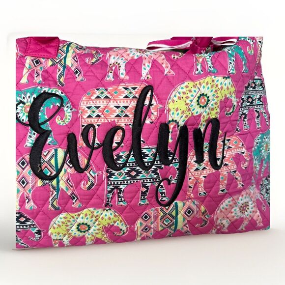 SazyBee large tote shoulder bag Personalized Name Evelyn - Picture 5 of 12